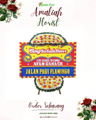 Bunga Papan Congratulation di Grobog Kulon